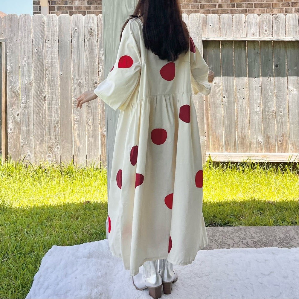 Handmade Aphrodite Rose Petal Appliqué Dress SKU 07296 - Picture 5 of 12